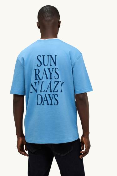 Hommes - T-shirt - regular fit - bleu clair