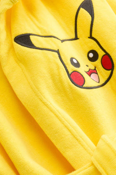 Kinderen: jongens - Pokémon - Pikachu - badjas van frotté, met capuchon - geel