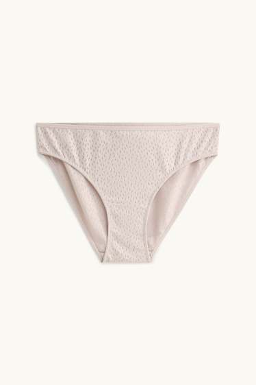 Damen - Slip - strukturiert - rosa