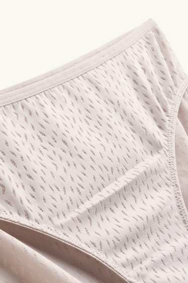 Damen - Slip - strukturiert - rosa