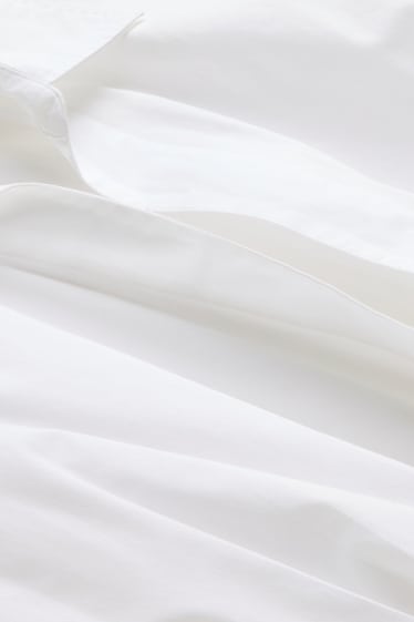 Damen - Bluse mit V-Ausschnitt - weiß