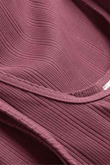 Dames - Top - ribstof - rood