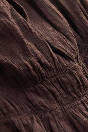 Women - Blouse - dark brown