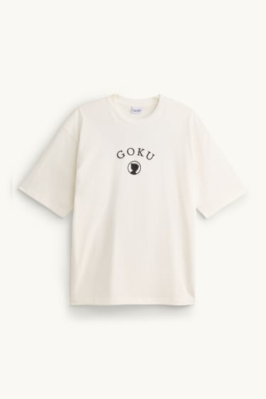 Herren - T-Shirt - Oversized - Son-Goku - weiss