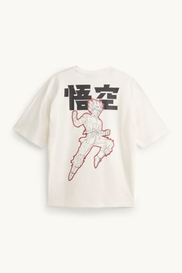 Herren - T-Shirt - Oversized - Son-Goku - weiss