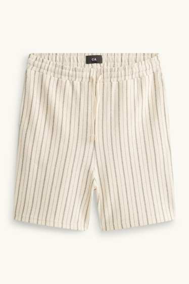 Heren - Shorts - crèmekleurig
