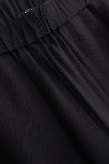 Damen - Stoffhose - High Waist - Palazzo - schwarz