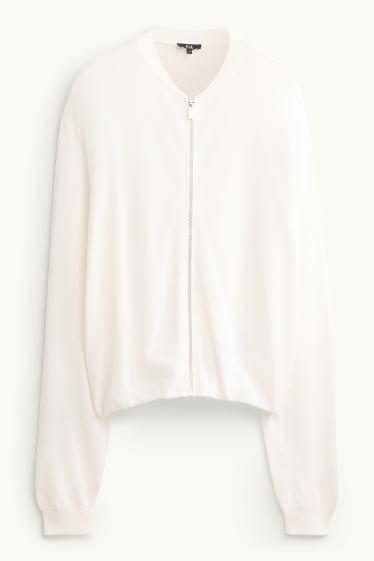 Damen - Strickjacke - weiss