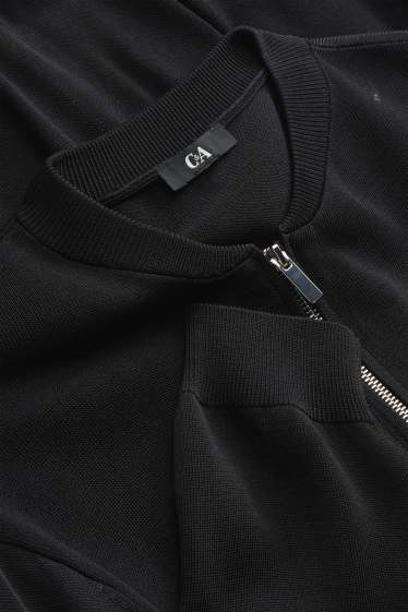 Femei - Cardigan tricotat - negru