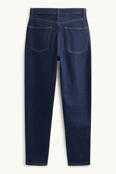 Donna - Mom jeans - vita alta - LYCRA® - jeans blu scuro