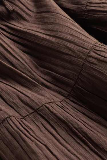 Bambine - Gonna - a righe - marrone