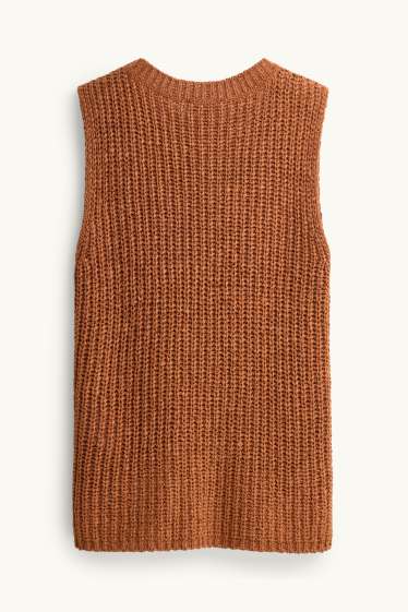 Damen - Pullunder - braun