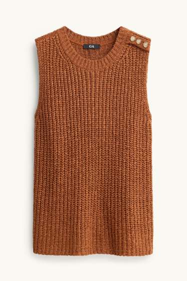 Damen - Pullunder - braun