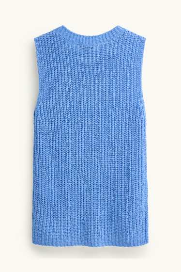 Femmes - Pull sans manches - bleu