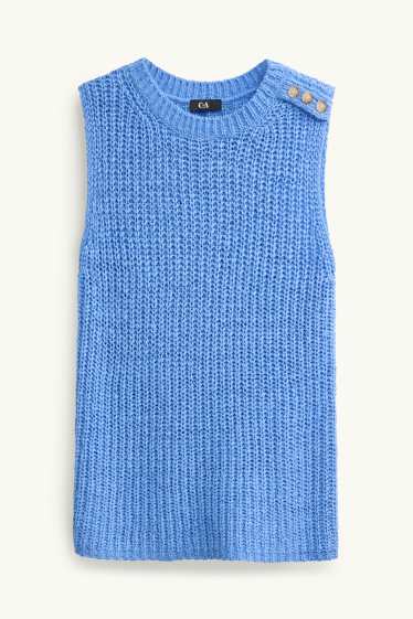 Femmes - Pull sans manches - bleu