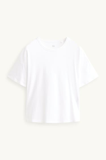 Damen - T-Shirt - Oversized - weiss