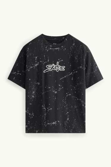 Kinder Buben - Skate - Kurzarmshirt - schwarz