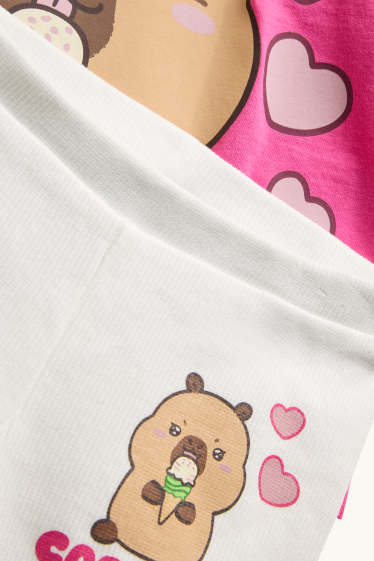 Children Girls - Outfit - white / pink