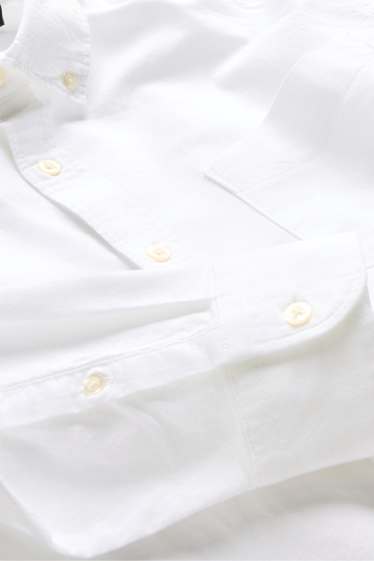 Uomo - Camicia - regular fit - button down - bianco