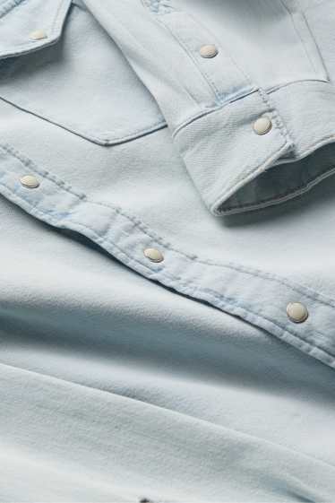 Hommes - Chemise en jean - regular fit - col kent - jean bleu clair