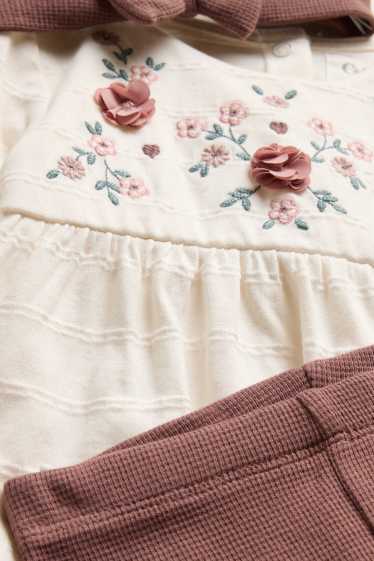 Baby: meisjes - Baby outfit - crème wit