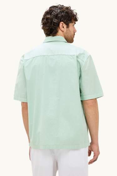 Pánské - Košile - relaxed fit - kent - světle zelená