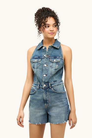 Donna - Tuta di jeans - jeans blu