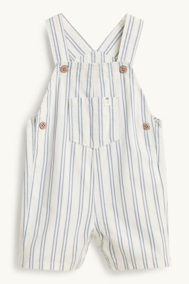 Miminka - chlapci - Palma - outfit pro miminka - 2dílný - pruhovaný - modrá/bílá