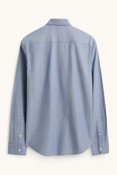 Hommes - Chemise - regular fit - col button-down - bleu