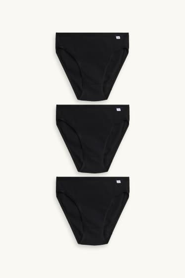 Donna - Confezione da 3 - slip - nero