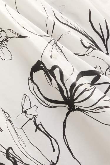 Dames - Blouse - gebloemd - wit