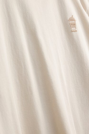 Men - T-shirt - relaxed fit - creme