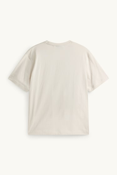Men - T-shirt - relaxed fit - creme