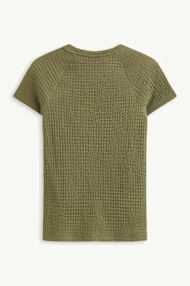 Damen - T-Shirt - Regular Fit - khaki