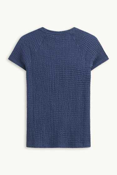 Damen - T-Shirt - Regular Fit - dunkelblau