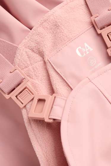 Enfants filles - Pantalon de pluie - doublé - imperméable - rose