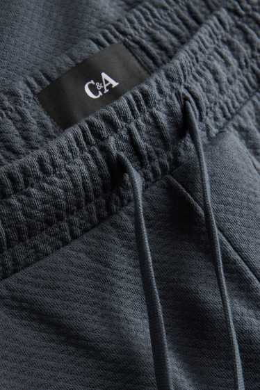 Herren - Sweatshorts - strukturiert - dunkelgrau