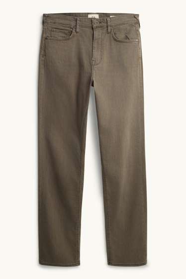 Heren - Straight jeans - jeansbruin