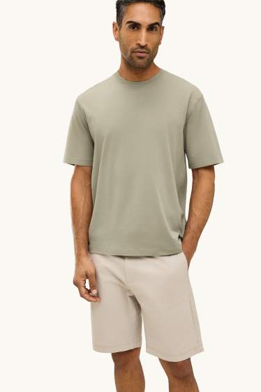 Hommes - T-shirt - relaxed fit - vert