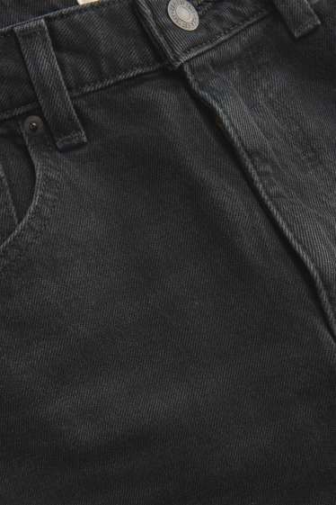 Women - Mom jeans - high waist - LYCRA® - denim-dark gray