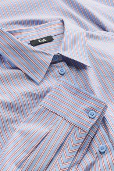 Femmes - Chemisier - à rayures - bleu clair