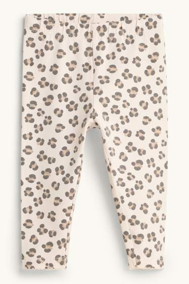 Bébés filles - Léopard - tenue pour bébé - 2 pièces - beige