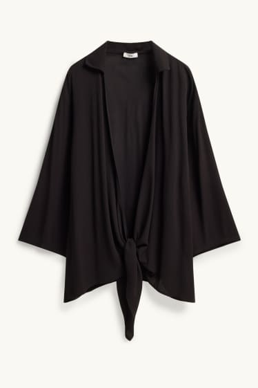 Femmes - Chemisier orné d'un nœud - noir