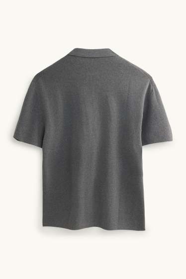Hommes - Polo en maille - regular fit - gris
