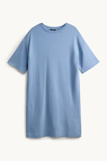 Damen - T-Shirt-Kleid - blau