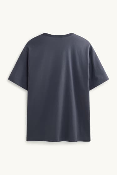 Hommes - T-shirt - relaxed fit - gris foncé