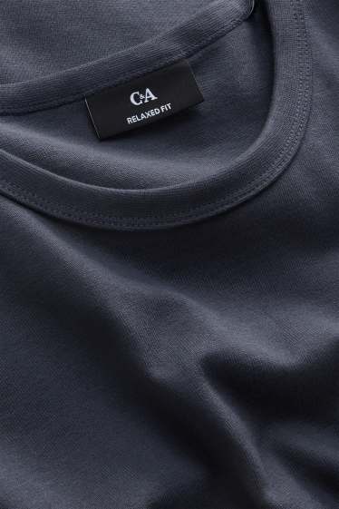 Hommes - T-shirt - relaxed fit - gris foncé
