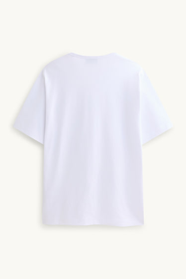 Hommes - T-shirt - relaxed fit - blanc