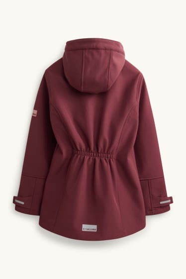 Nena - Jaqueta softshell amb caputxa - impermeable - vermell fosc