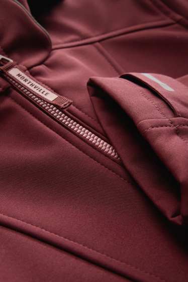 Nena - Jaqueta softshell amb caputxa - impermeable - vermell fosc